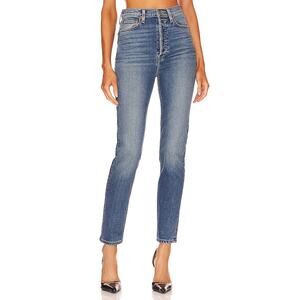 Re/Done 90'S Orginals Blue Cotton Ultra High Rise Skinny Size 26